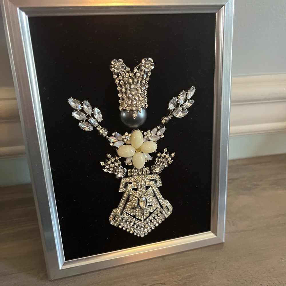 Angel Lacy, on black velvet in Silver frame